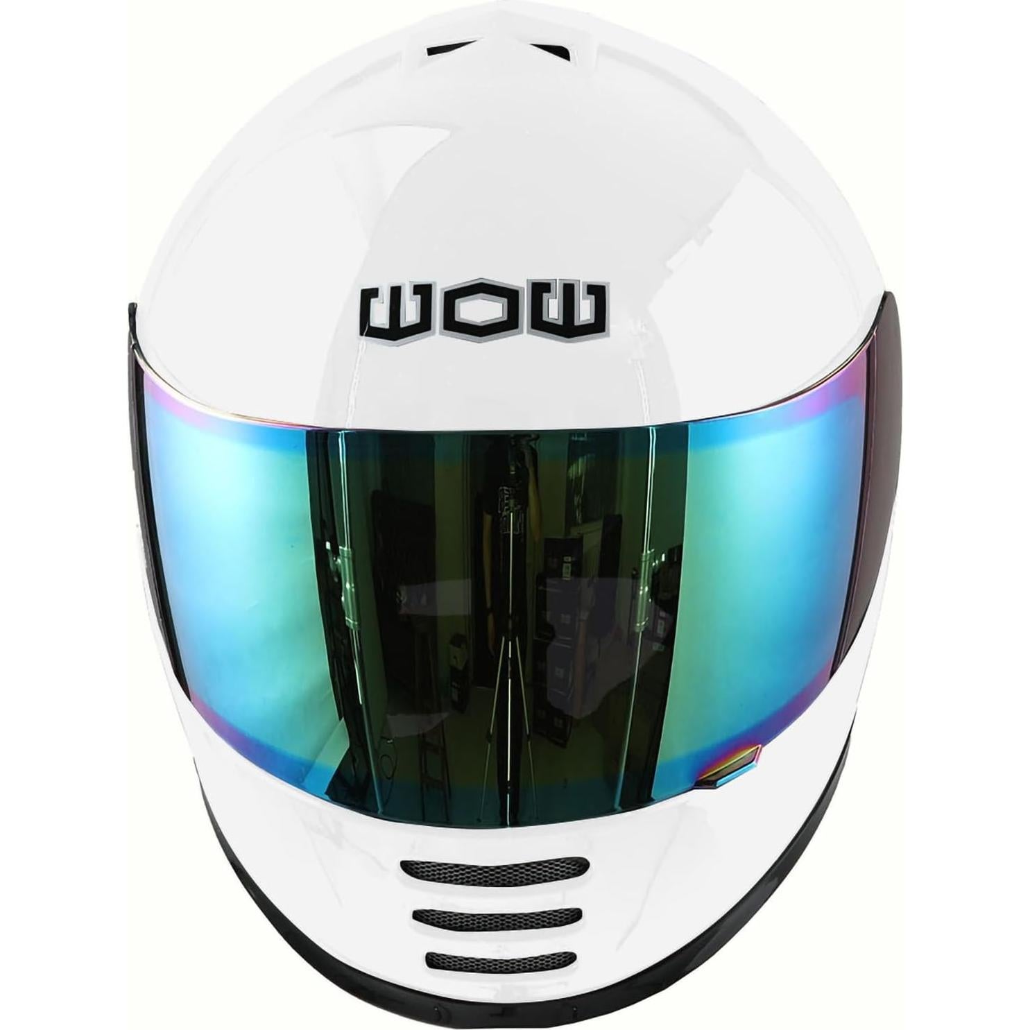 Casco Infantil WOW HKY-B15 + Guantes MX S Blanco Brillante
