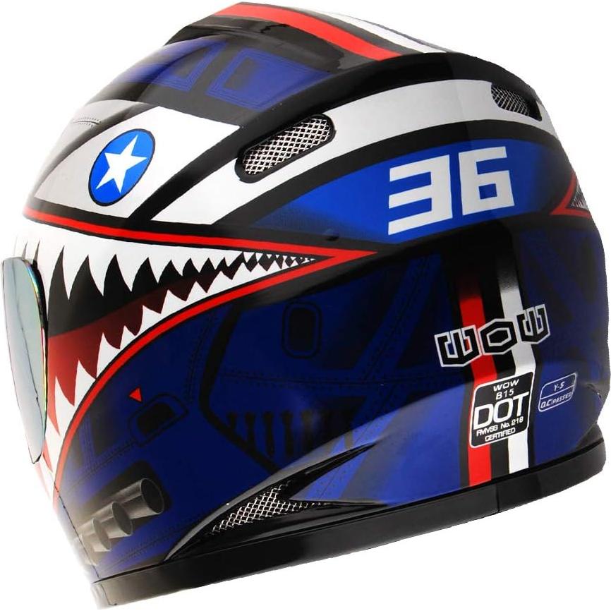 Casco Infantil WOW HKY-B15 + Guantes MX S Blanco