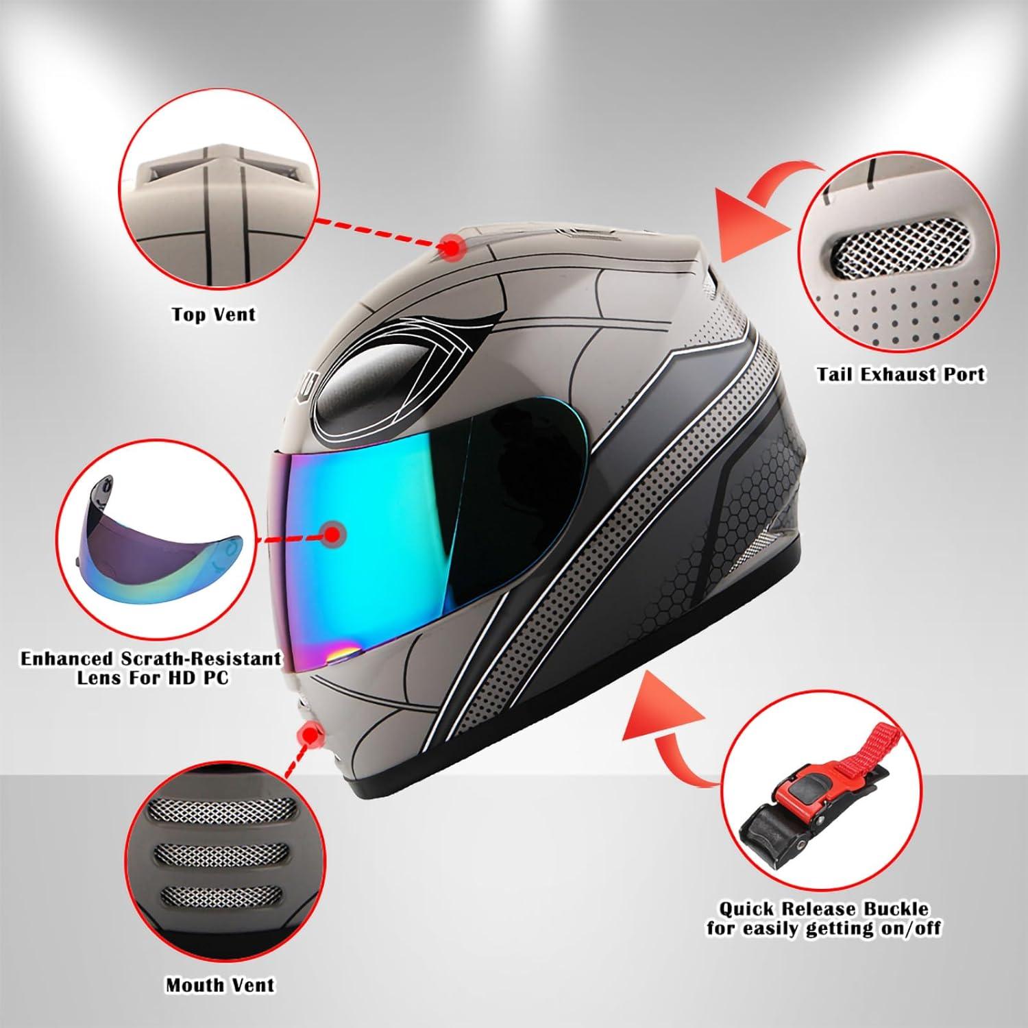 Casco Infantil WOW HKY-B15 + Guantes MX + Talla S