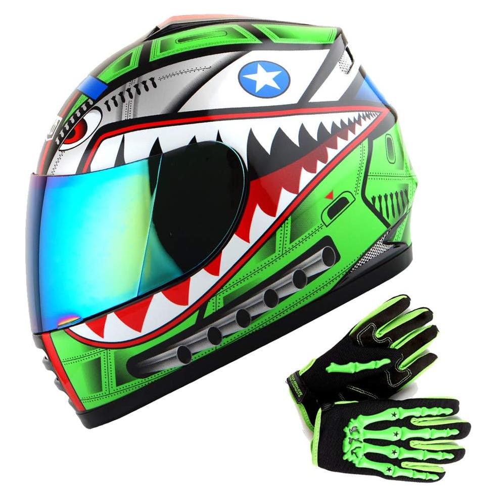 Casco Infantil WOW HKY-B15 + Guantes MX + Talla S