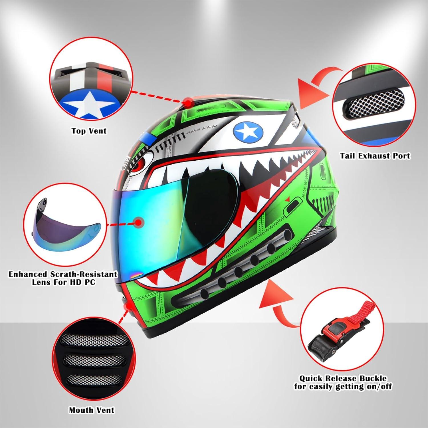 Casco Infantil WOW HKY-B15 + Guantes MX + Talla S