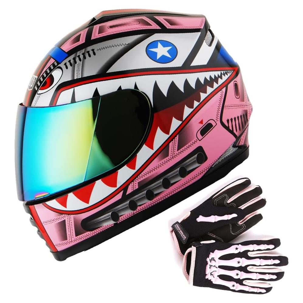 Casco Infantil WOW HKY-B15 + Guantes MX + Talla S
