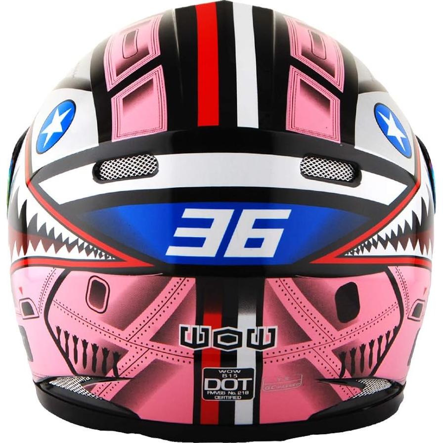 Casco Infantil WOW HKY-B15 + Guantes MX + Talla S