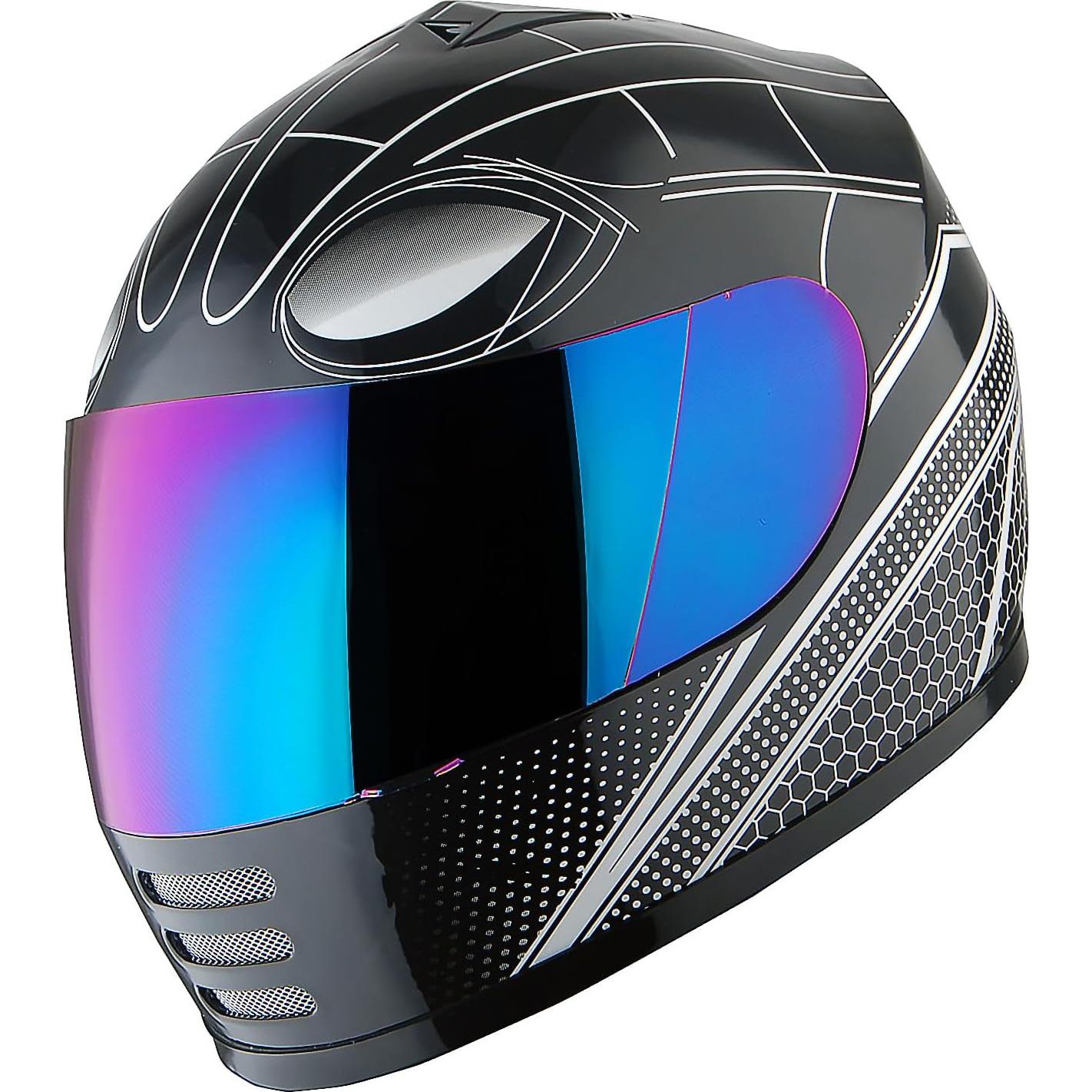 Casco Infantil WOW HKY-B15 + Guantes MX S Blanco Brillante