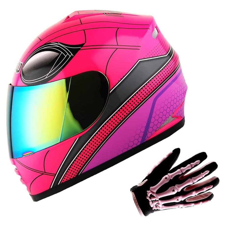 Casco Integral WOW HKY-B15 para Jóvenes + Guantes MX
