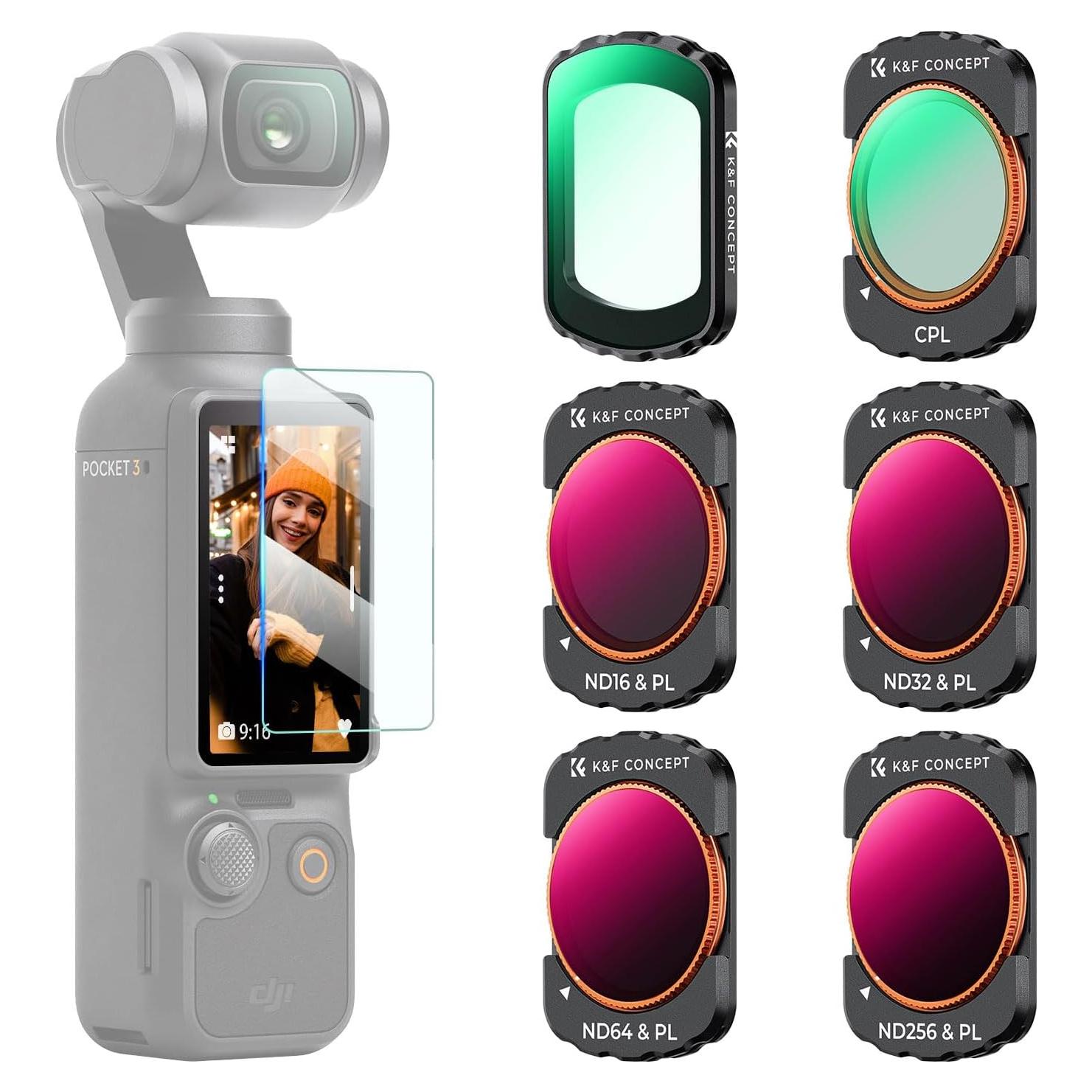 Kit de Filtros K&F Concept UV/CPL/ND para DJI Osmo Pocket 3