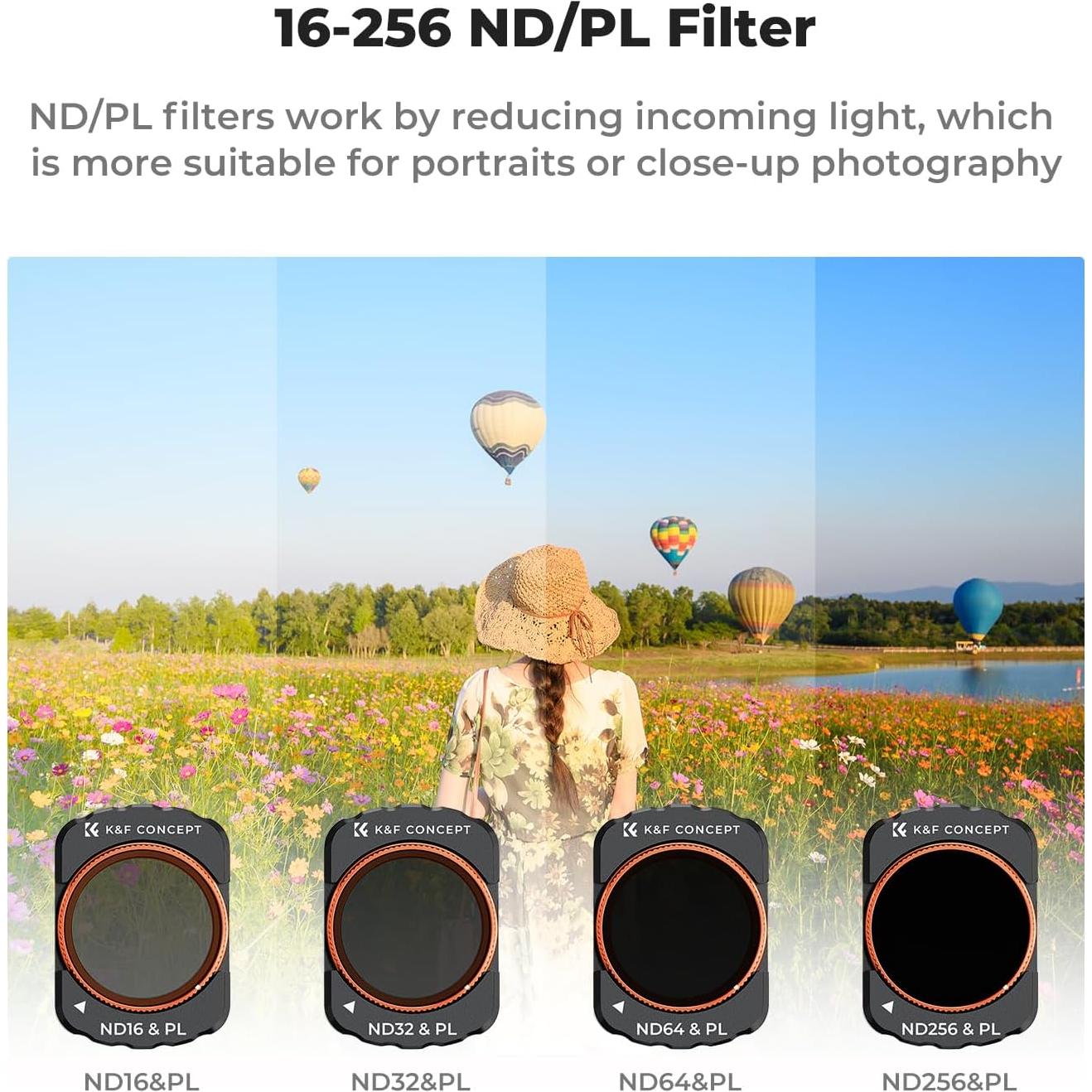 Kit de Filtros K&F Concept UV/CPL/ND para DJI Osmo Pocket 3