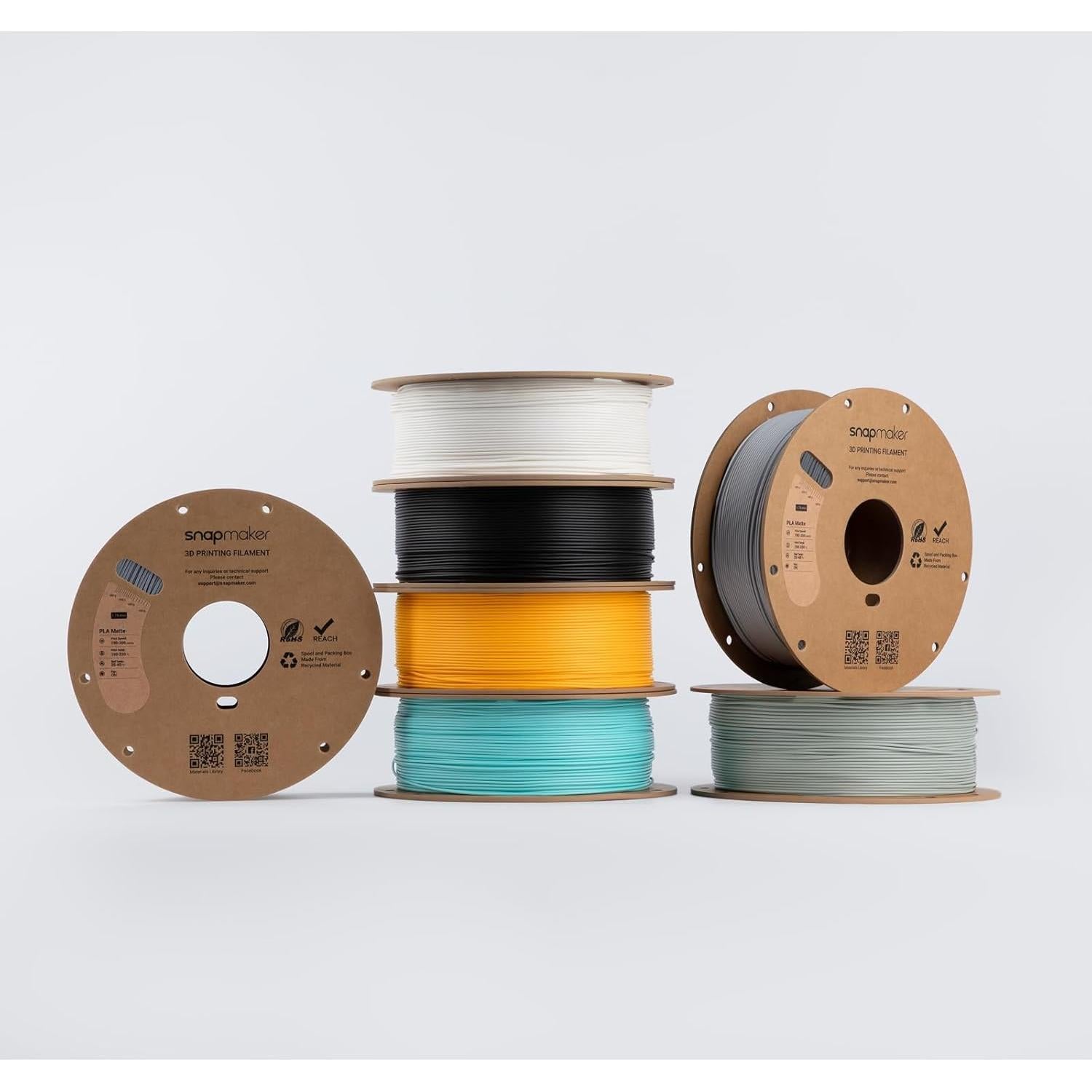 Filamento PLA Mate Snapmaker 1.75mm 1kg Gris Ceniza Alta Velocidad