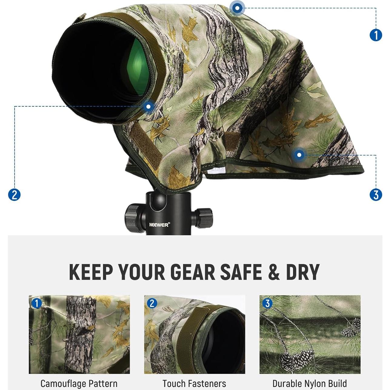 Funda Impermeable para Cámara NEEWER Talla M Camuflaje