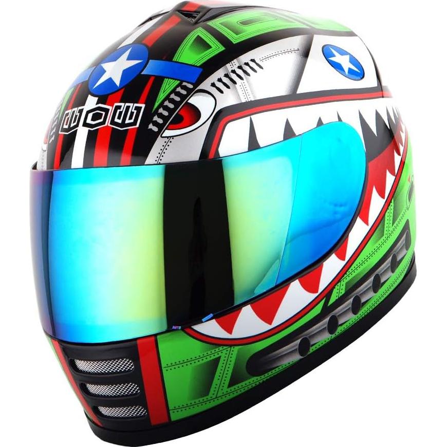 Casco Integral WOW HKY-B15 para Jóvenes + Guantes MX