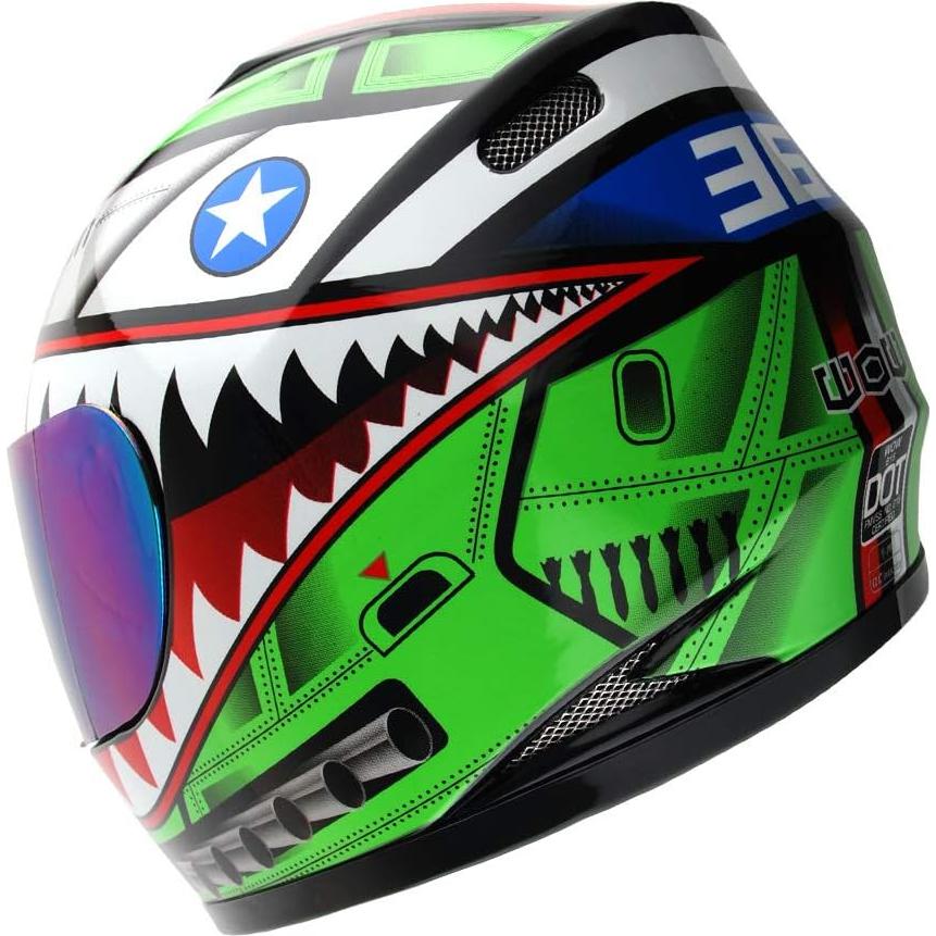 Casco Integral WOW HKY-B15 para Jóvenes + Guantes MX