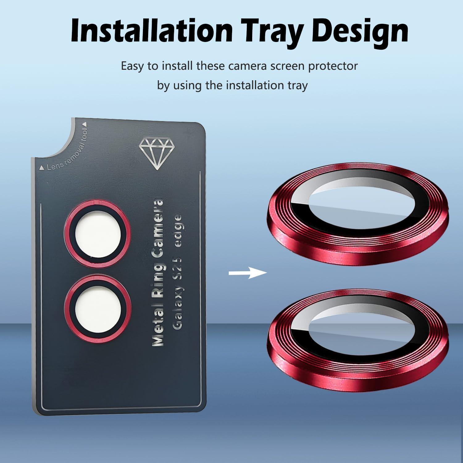 Protector de Lente de Cámara KUXNGUYI para Galaxy S25 Edge