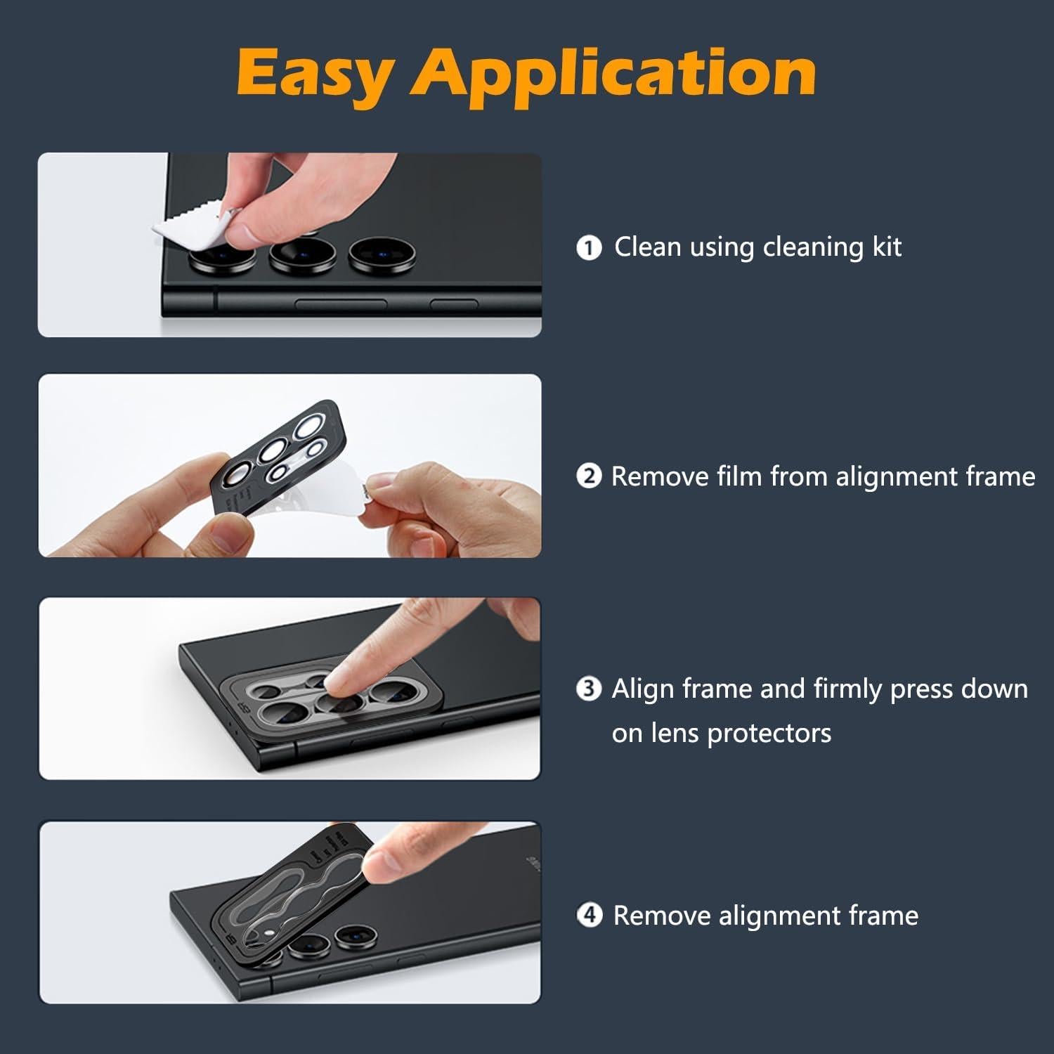 Protector de Lente de Cámara KUXNGUYI para Galaxy S25 Edge