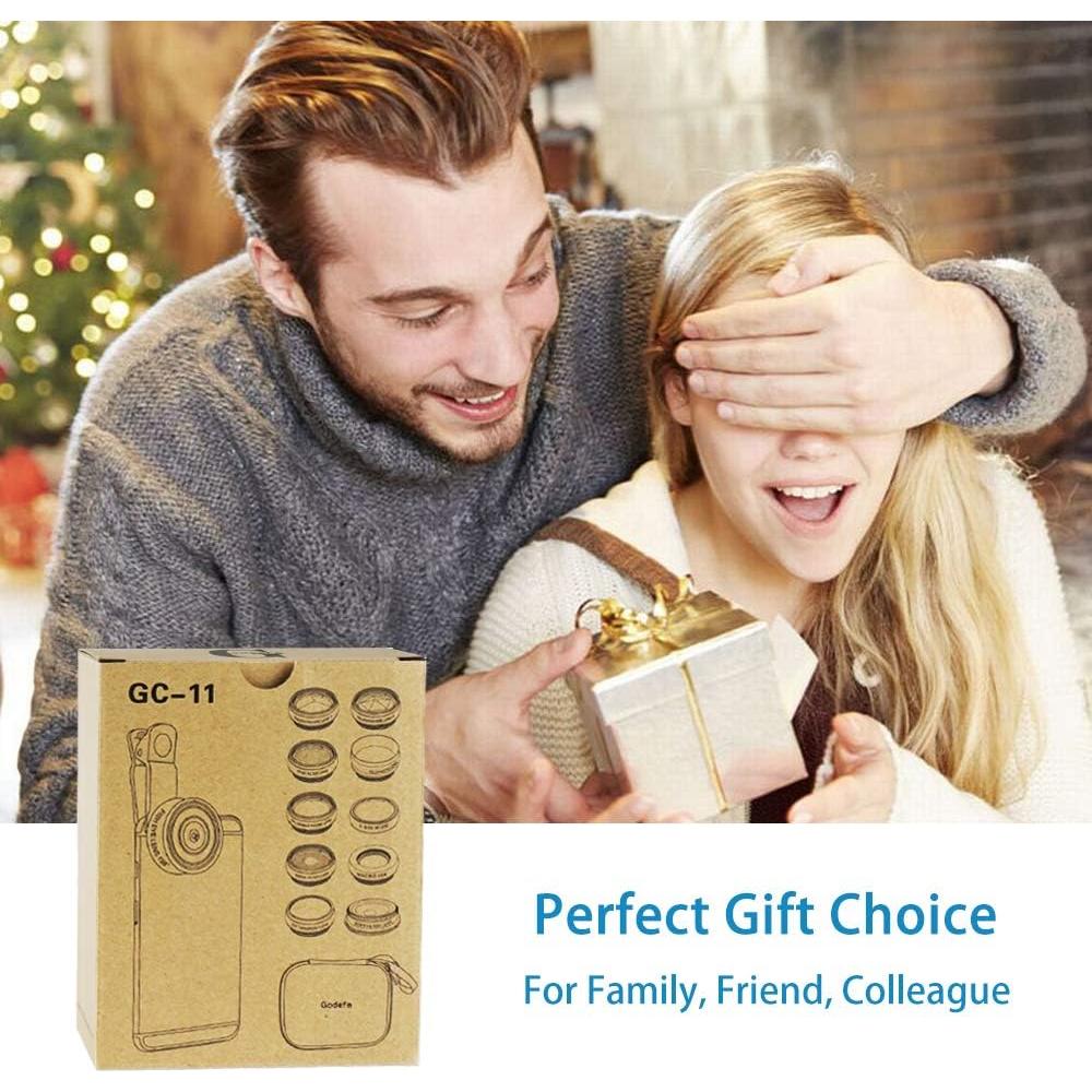 Kit de Lentes 11 en 1 para Celular SEVENKA - Macro, Gran Angular, Ojo de Pez