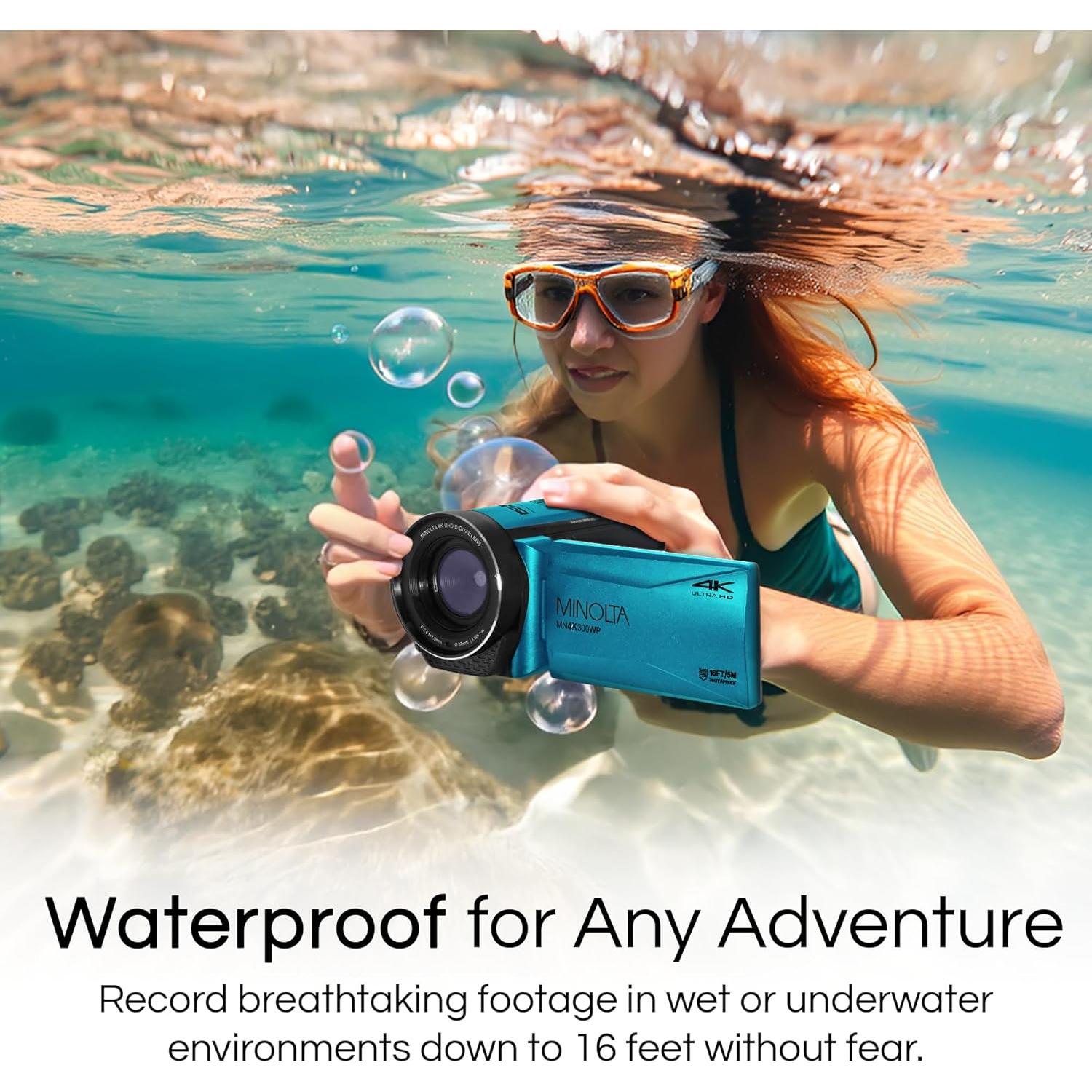 Cámara de Video Impermeable Minolta MN4K300WP 4K 56MP