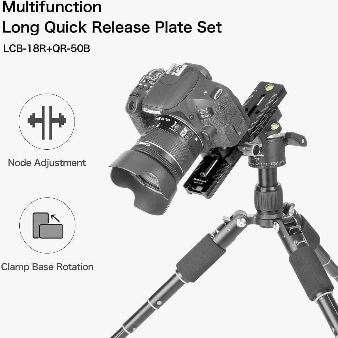 Riel Nodal Deslizante Koolehaoda LCB-18R 180mm para Cámara