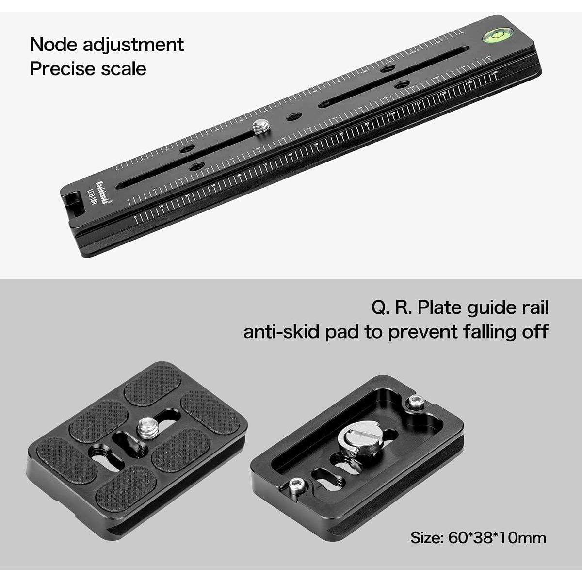 Riel Nodal Deslizante Koolehaoda LCB-18R 180mm para Cámara