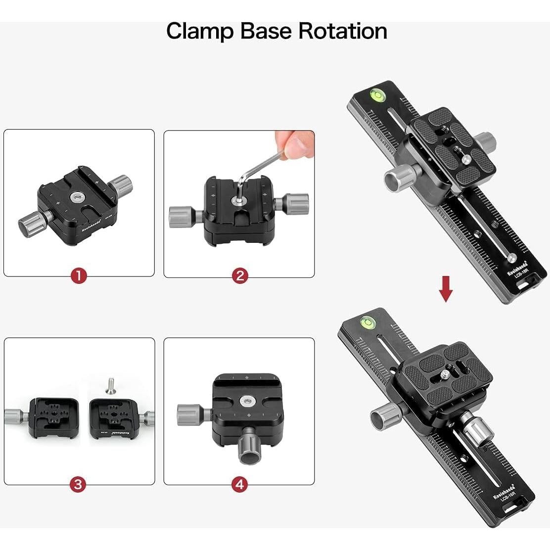 Riel Nodal Deslizante Koolehaoda LCB-18R 180mm para Cámara