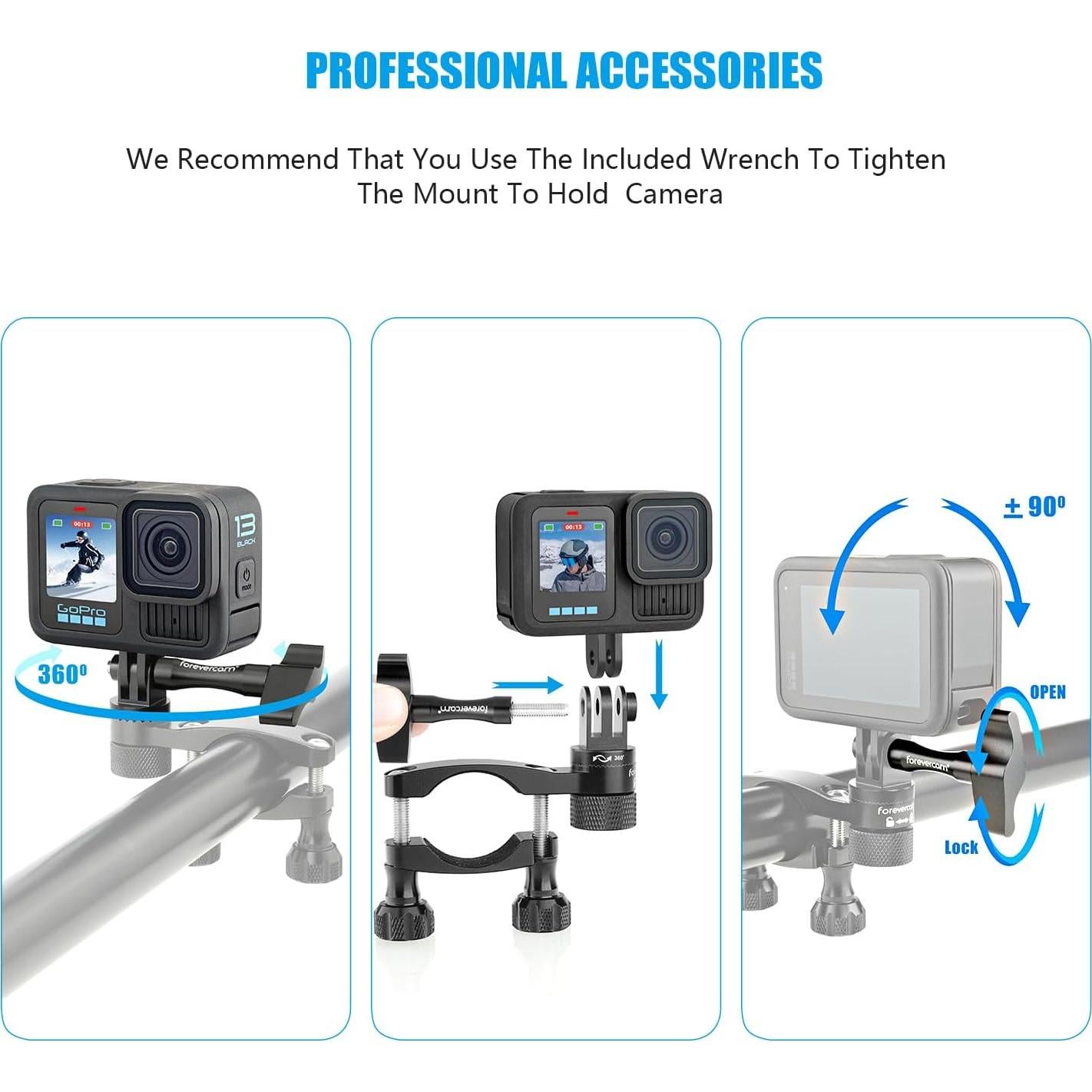 Soporte de Manillar de Bicicleta Forevercam para GoPro 360°