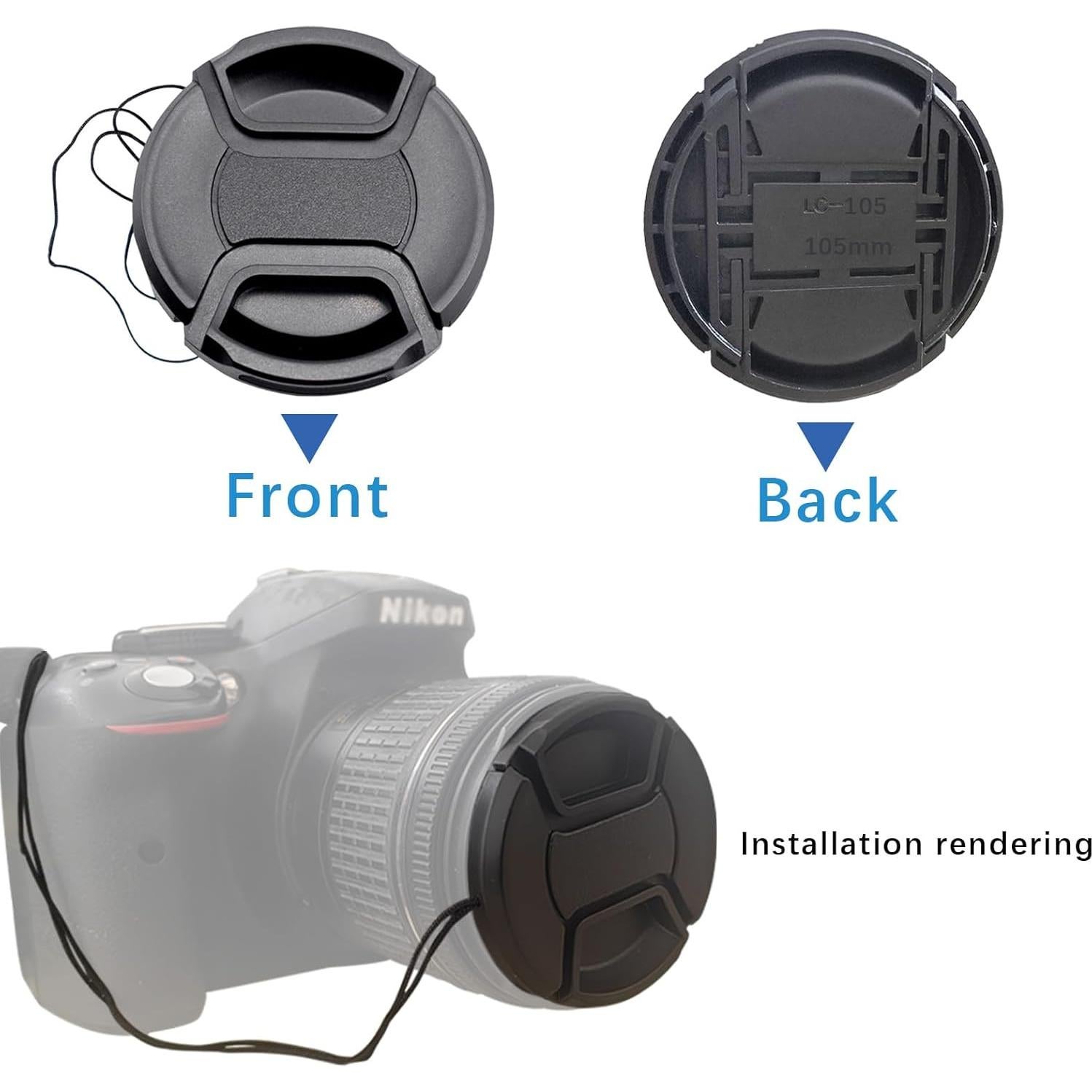 Tapa de lente 105mm AMOPOFO - Protección para cámaras