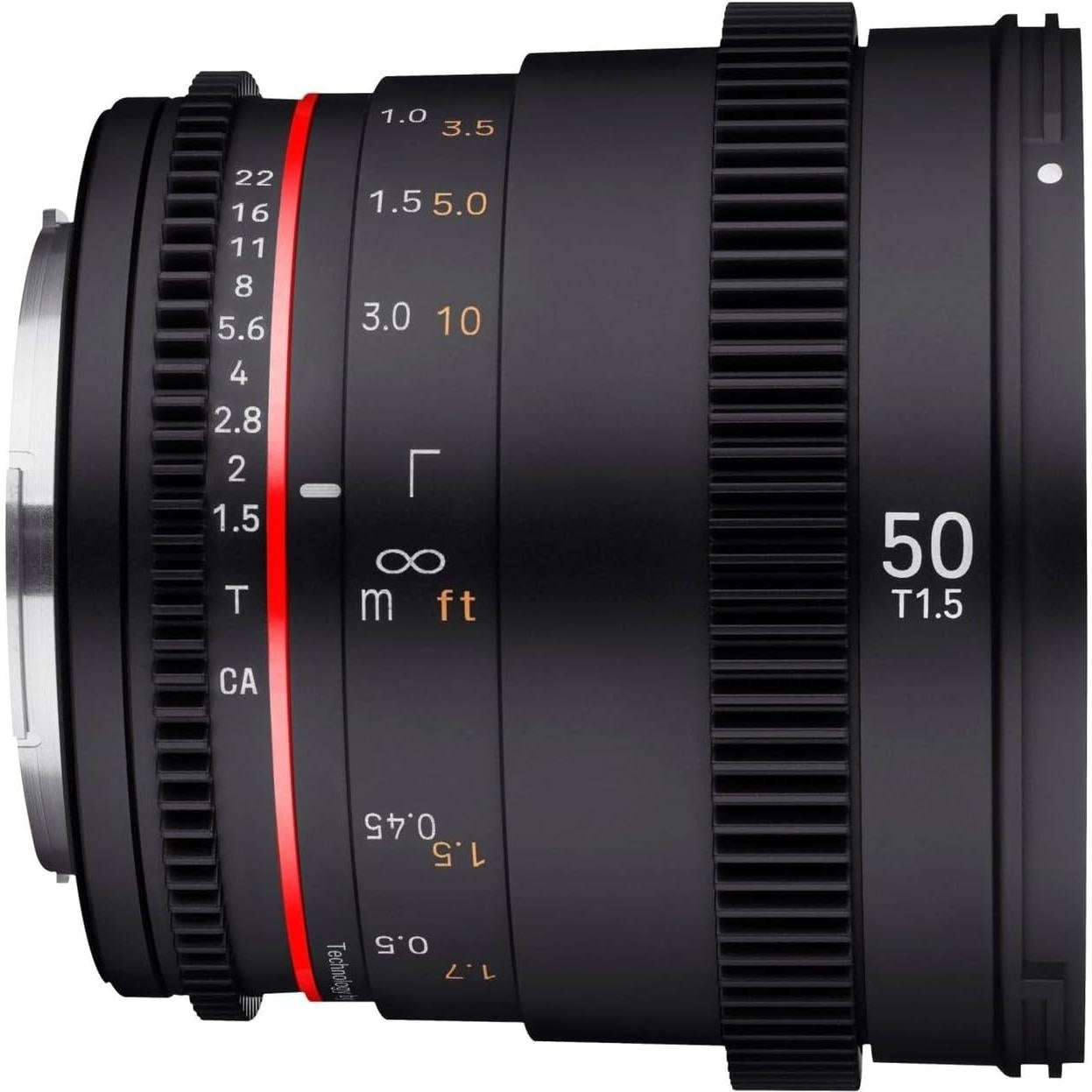 Lente Cine Rokinon 50mm T1.5 DSX para Canon EF
