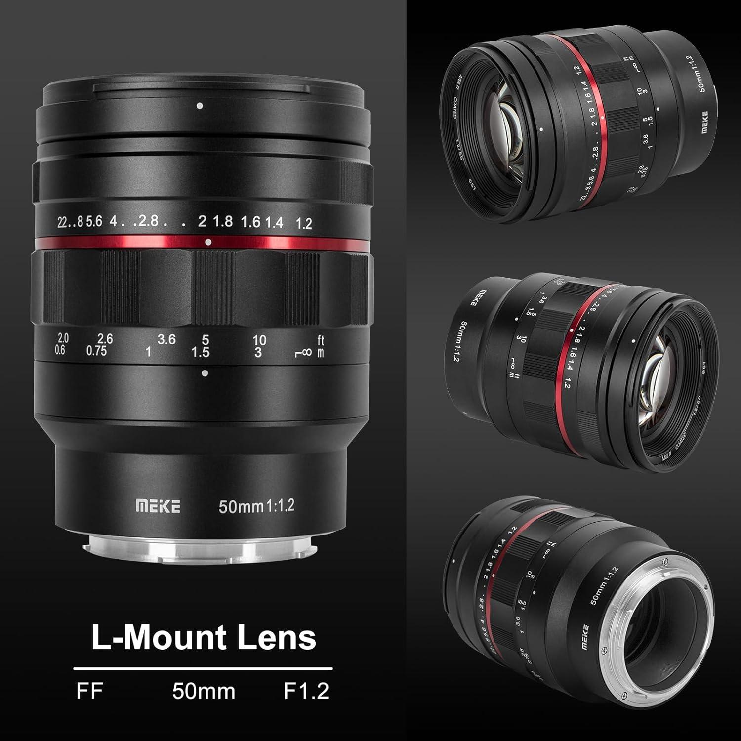 Lente MEKE 50mm F1.2 Manual para Cámaras Panasonic Lumix