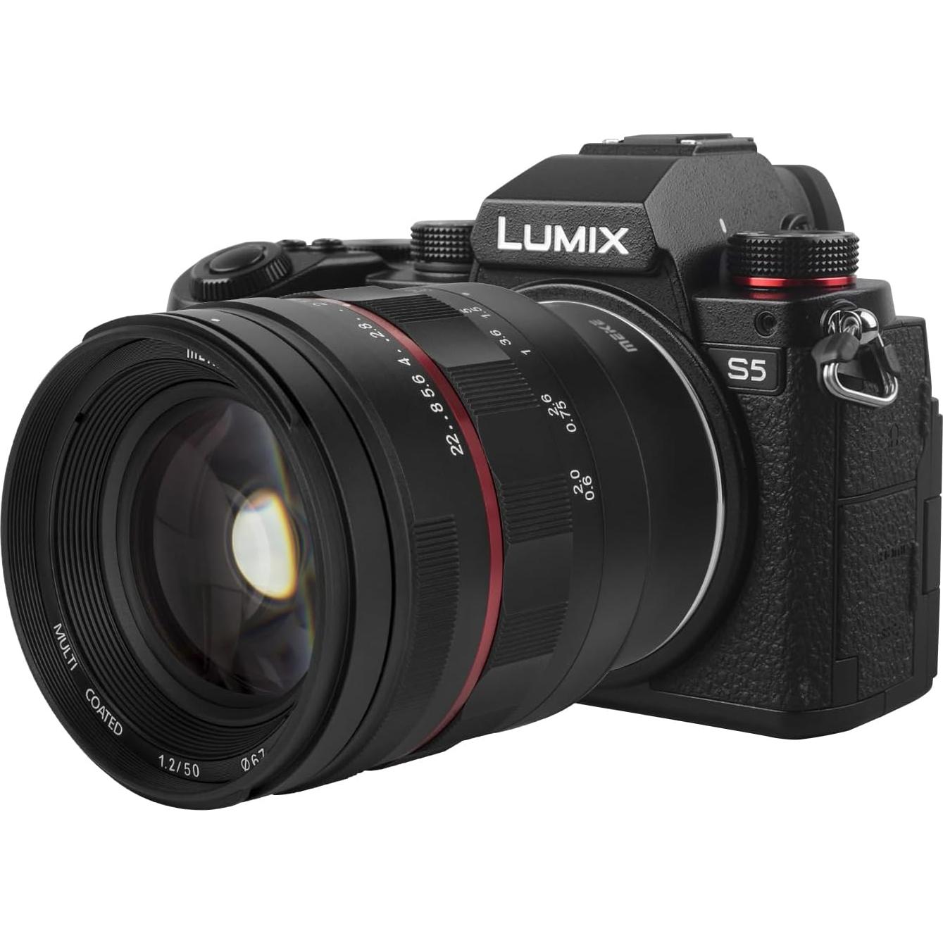 Lente MEKE 50mm F1.2 Manual para Cámaras Panasonic Lumix