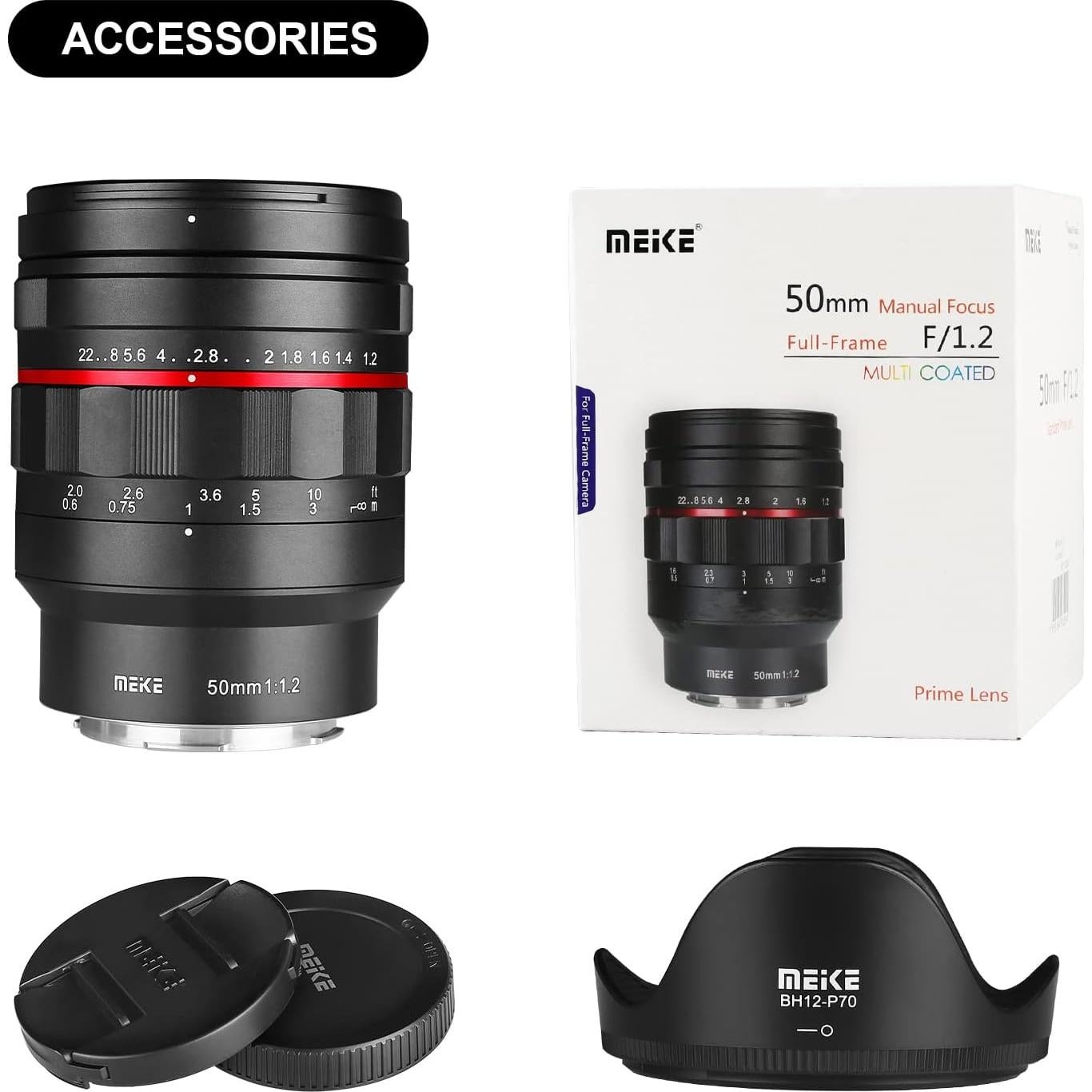 Lente MEKE 50mm F1.2 Manual para Cámaras Panasonic Lumix