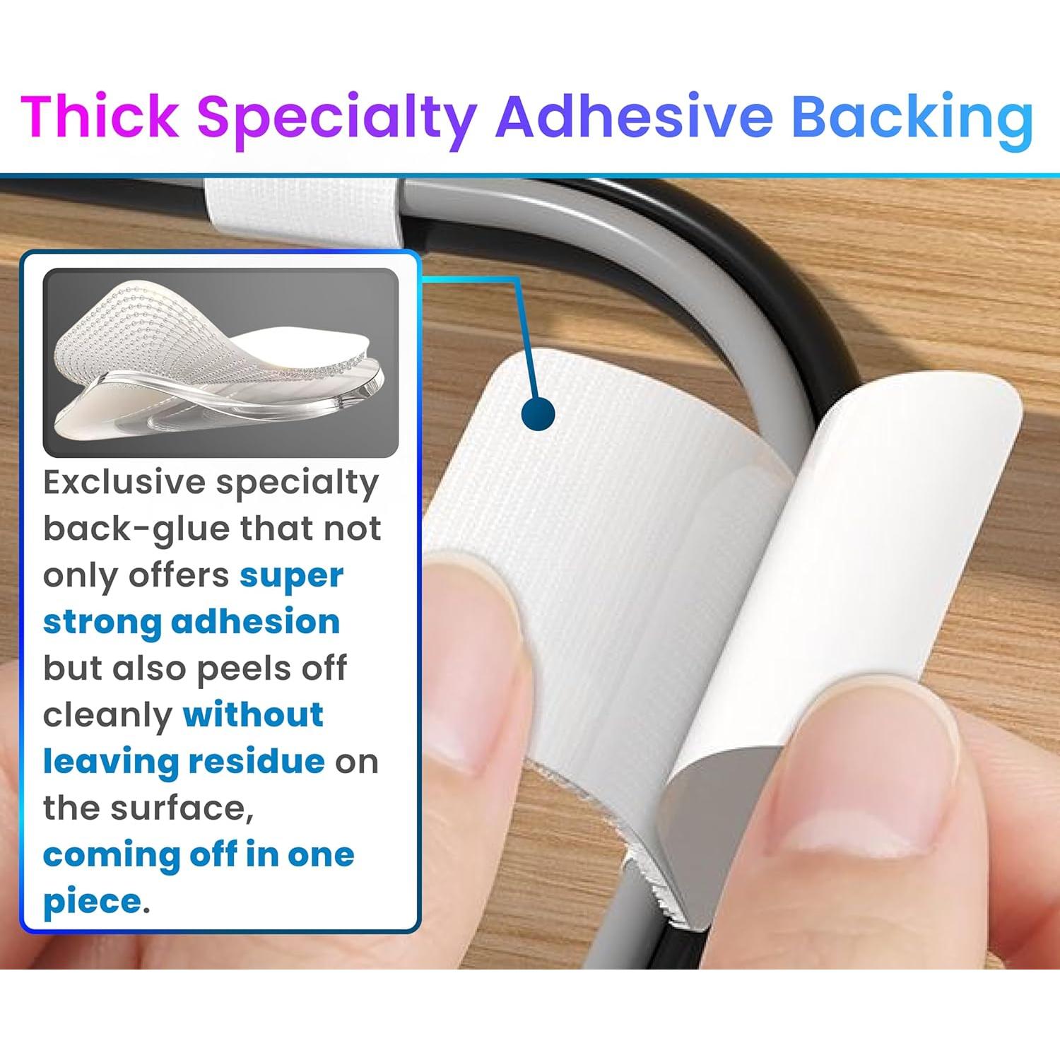 Correas de Cable LX IntMfr. 40 Piezas Autoadhesivas