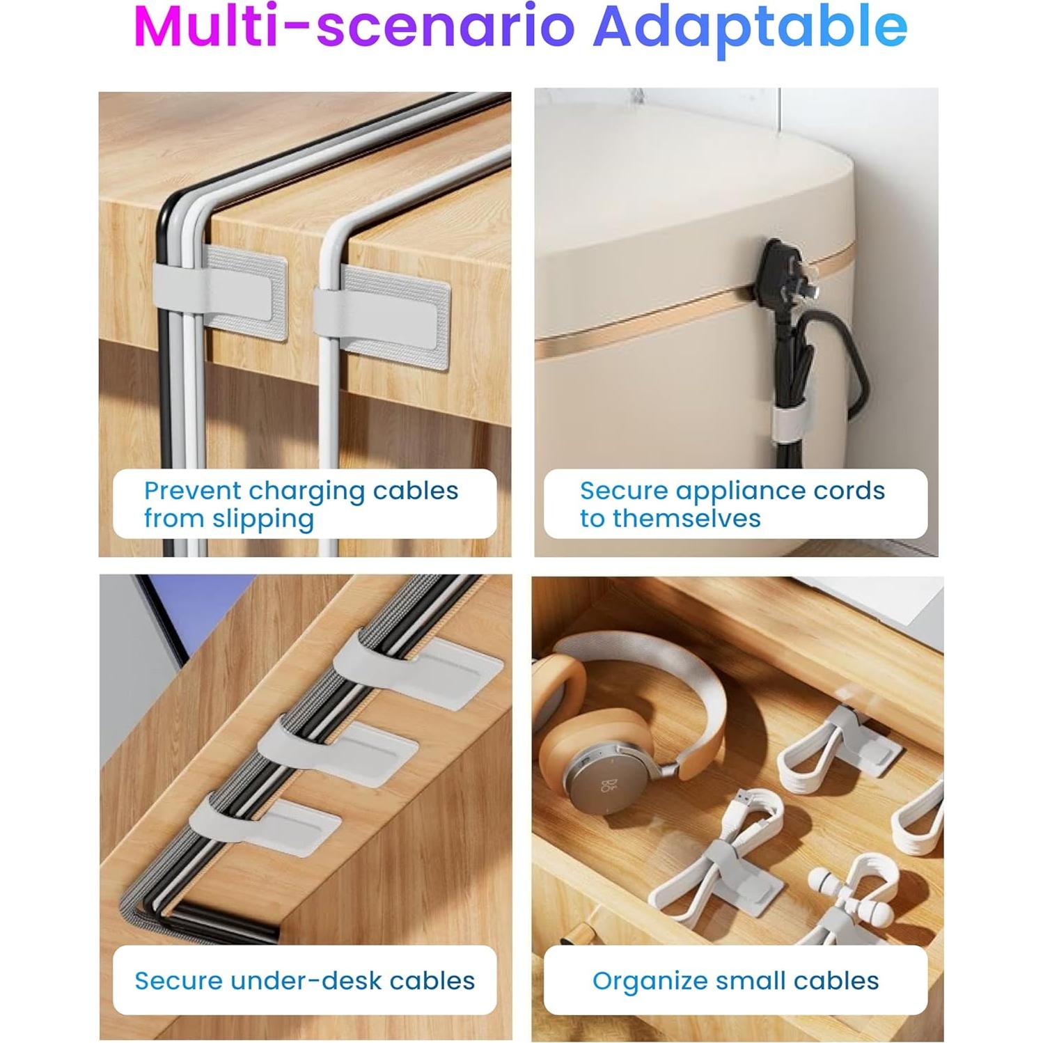 Correas de Cable LX IntMfr. 40 Piezas Autoadhesivas