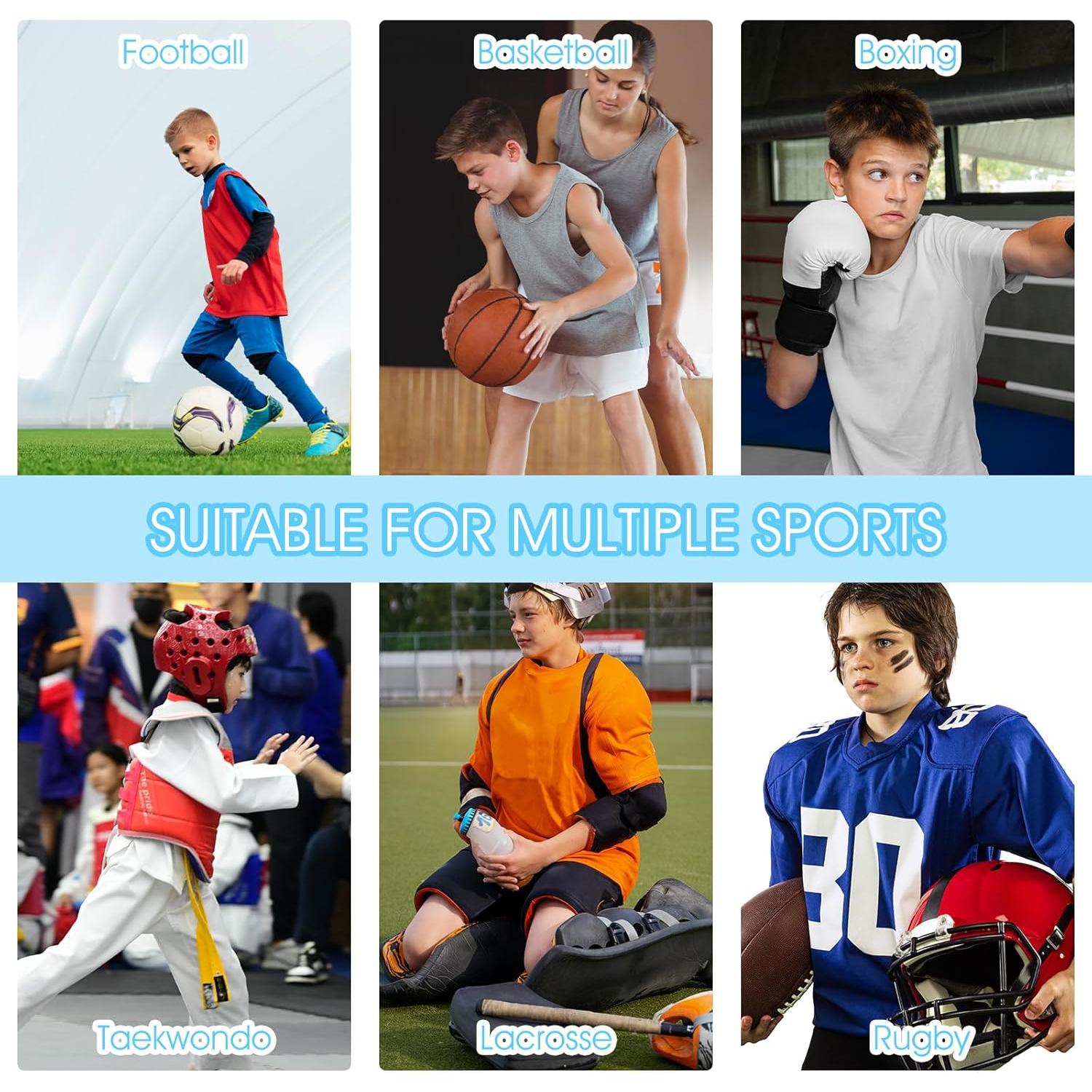 Protector Bucal Deportivo COMNICO Juvenil Transparente Azul