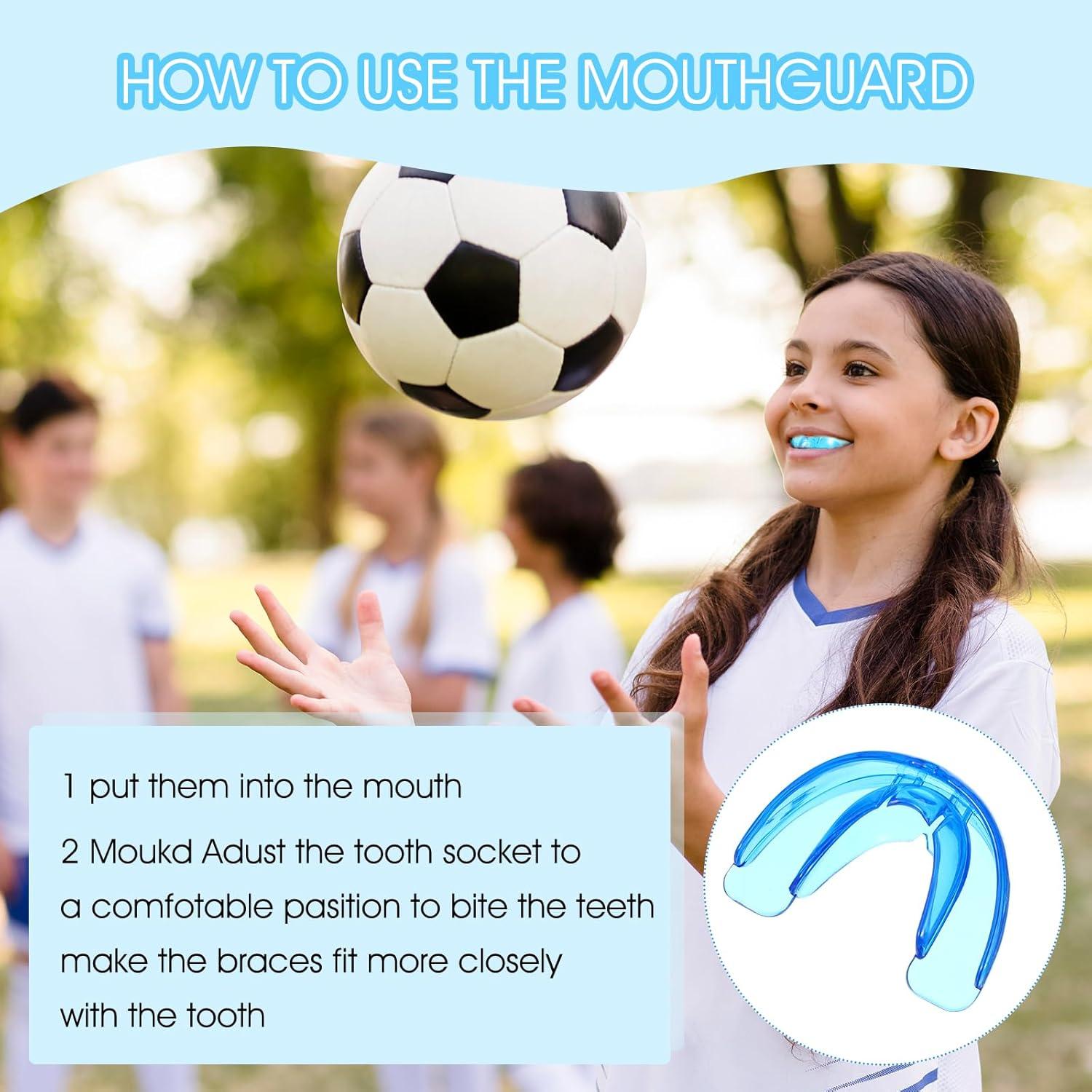 Protector Bucal Deportivo COMNICO Juvenil Transparente Azul