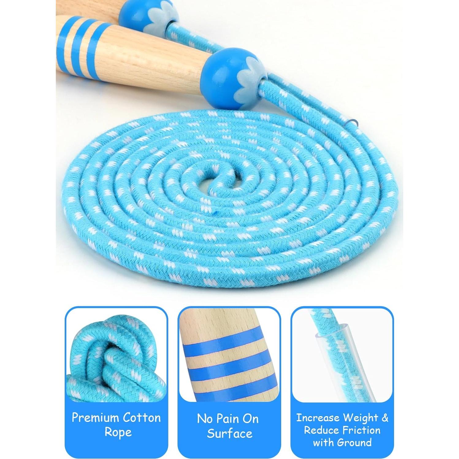 Cuerda de Saltar Ajustable Lorvain para Niños 2.54m Azul