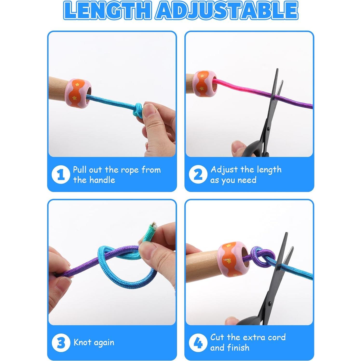 Cuerda de Saltar Ajustable Lorvain para Niños 2.54m Azul