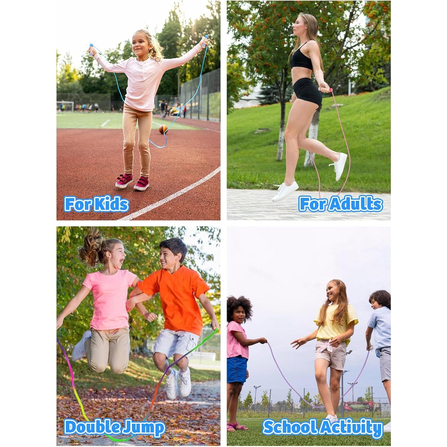 Cuerda de Saltar Ajustable Lorvain para Niños 2.54m Azul