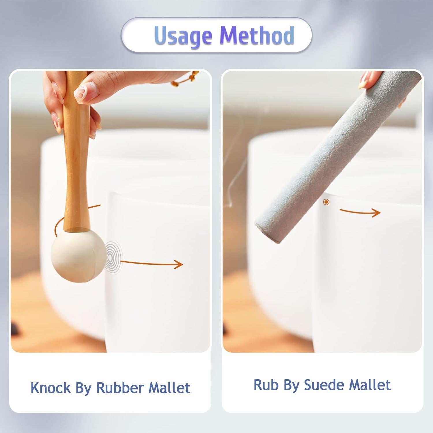 440HZ 6-12 inch Set of 7 Frosted Meditation Chakra Quartz Crystal Singing Bowls for Sound Healing Energy with Carry Case Bag Suede and Striker & O-Ring