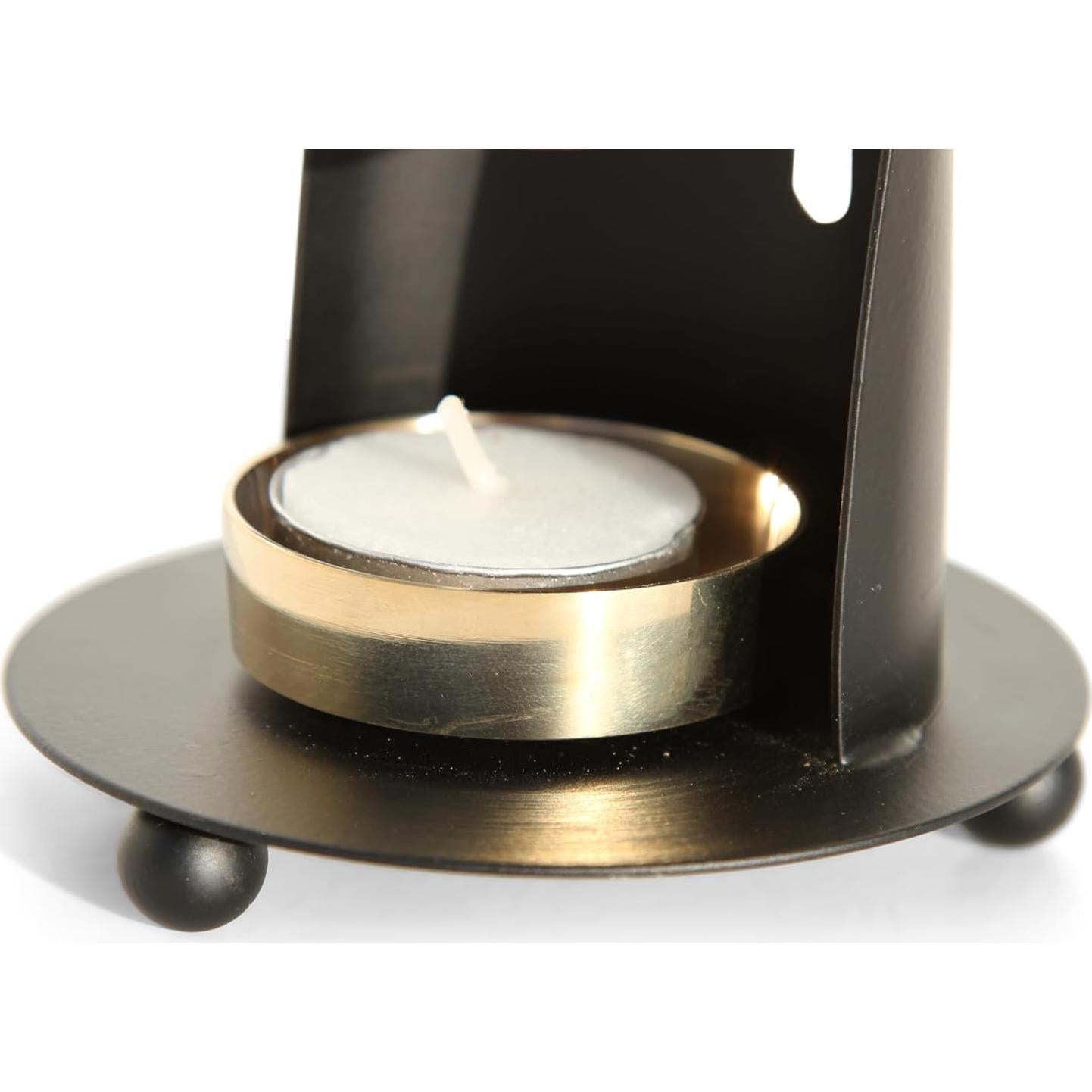 Quemador de Incienso Negro y Dorado LA TIENDA DE REGALOS 15cm