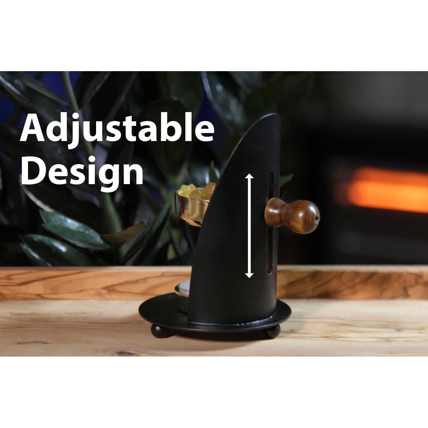 Quemador de Incienso Negro y Dorado LA TIENDA DE REGALOS 15cm