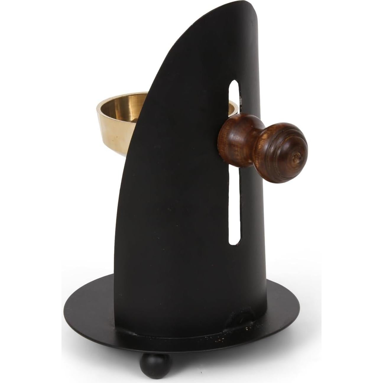 Quemador de Incienso Negro y Dorado LA TIENDA DE REGALOS 15cm