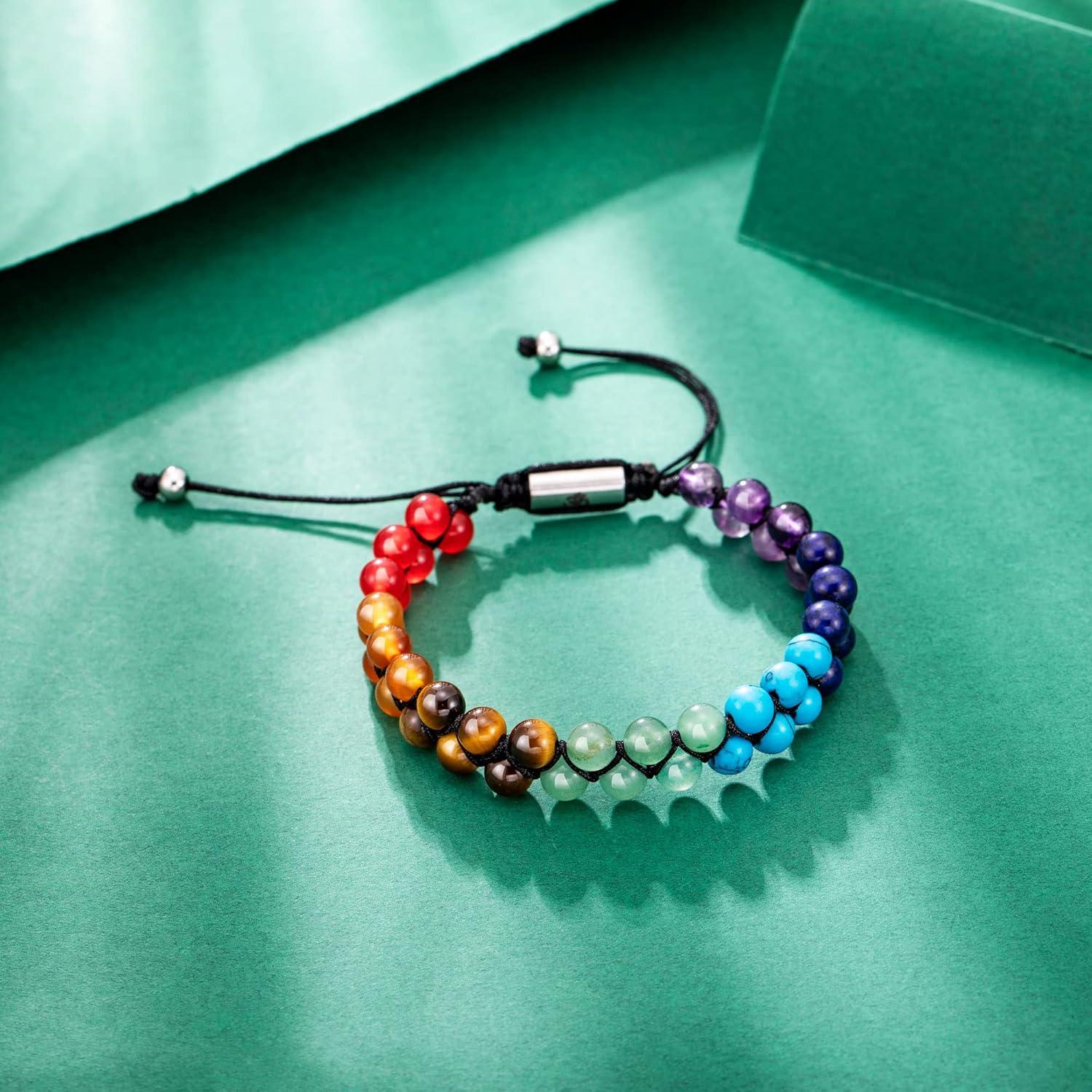 Pulsera de Chakra Bead Murtoo Unisex de Cuentas Naturales