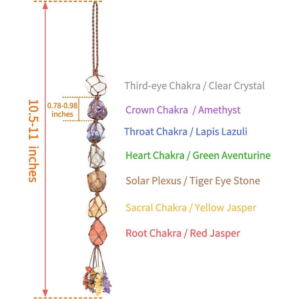 Adorno Colgante de Cristales Feng Shui Nicestone 7 Chakras 26-28cm