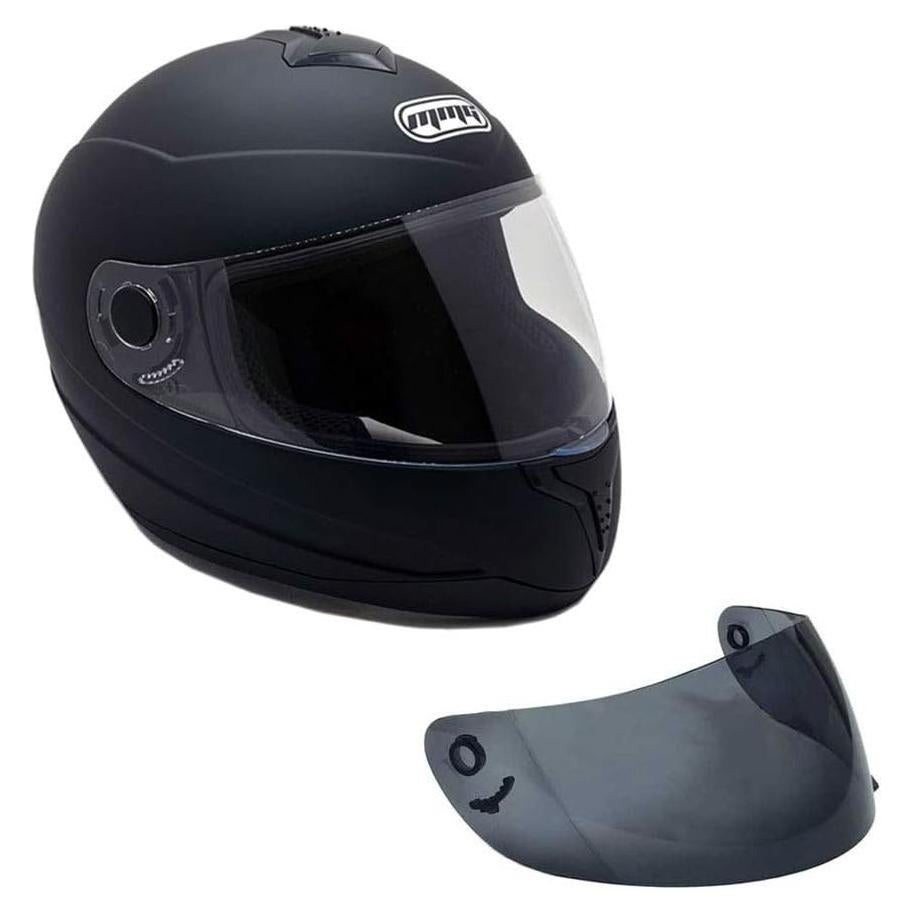 Casco de Motocicleta MMG Integral DOT con 2 Viseras - Grande