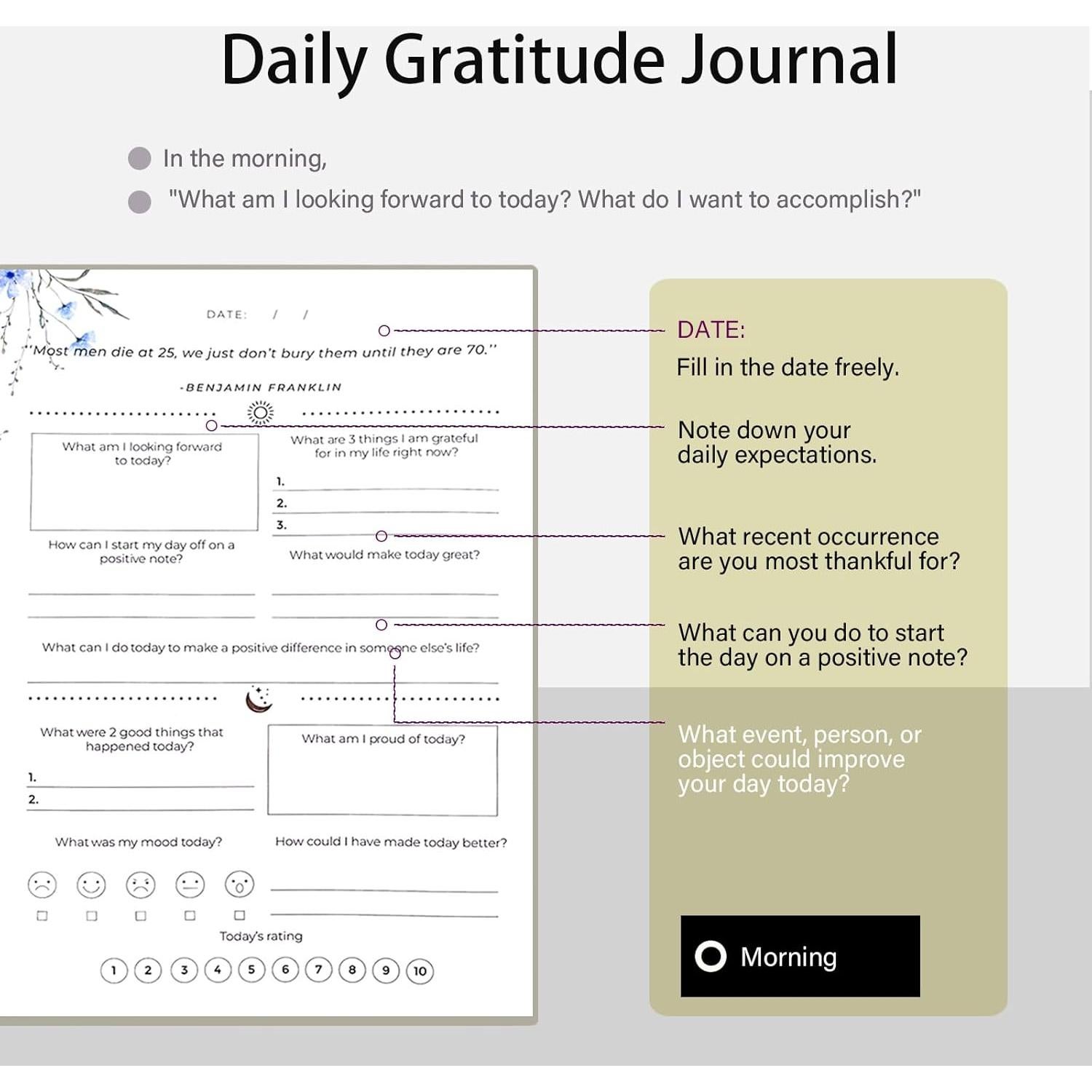 Diario de Gratitud Carta Lusso Beige - 80 Hojas de Reflexión