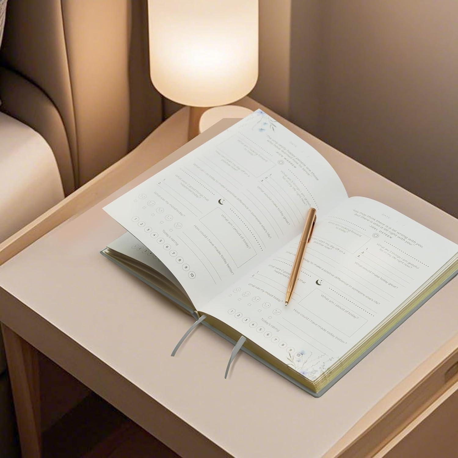 Diario de Gratitud Carta Lusso Gris - Cuidado Personal y Mindfulness