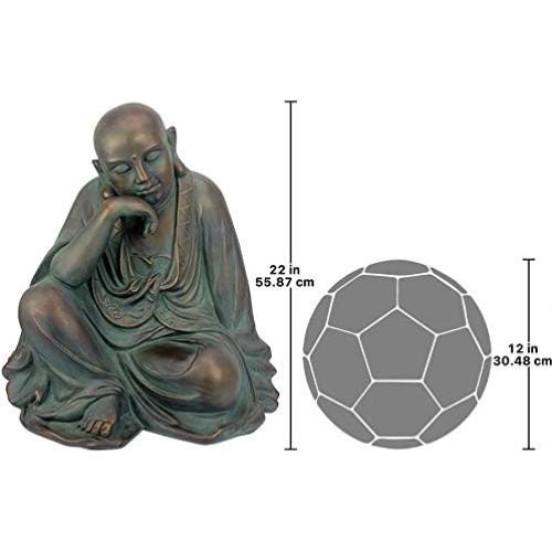 Estatua de Jardín Buda Pensativo Design Toscano 55.88 cm Resina