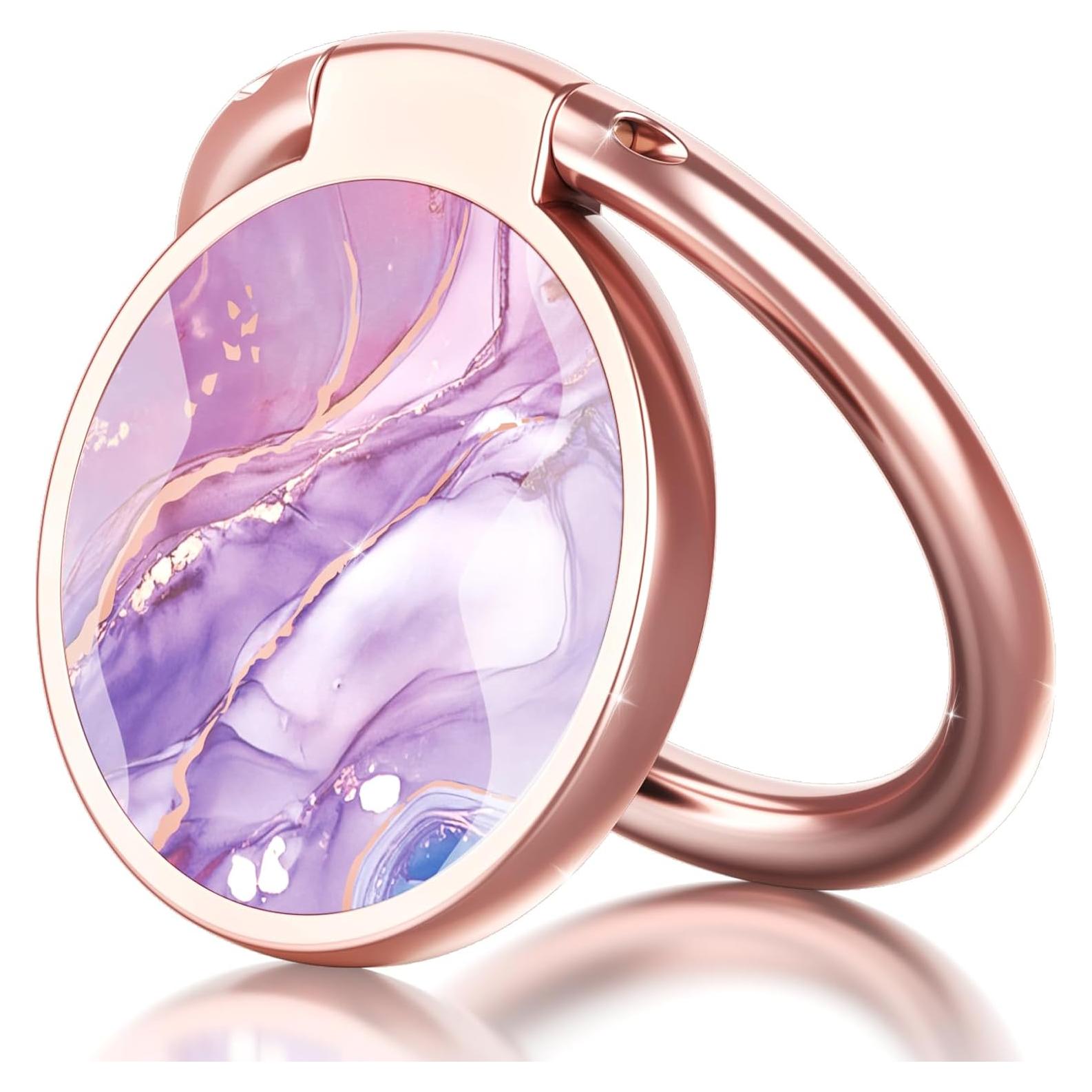 Soporte Anillo para Teléfono Móvil Chvelop 360° Color Ríopúrpura