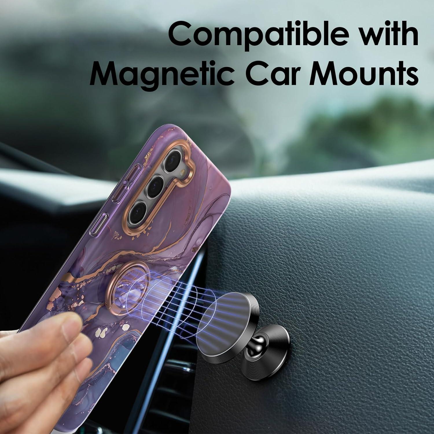 Soporte Anillo para Teléfono Móvil Chvelop 360° Color Ríopúrpura