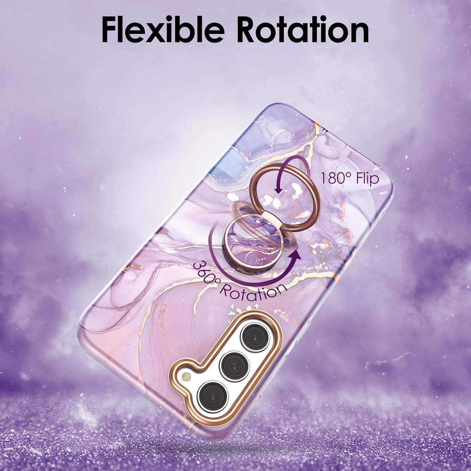 Soporte Anillo para Teléfono Móvil Chvelop 360° Color Ríopúrpura