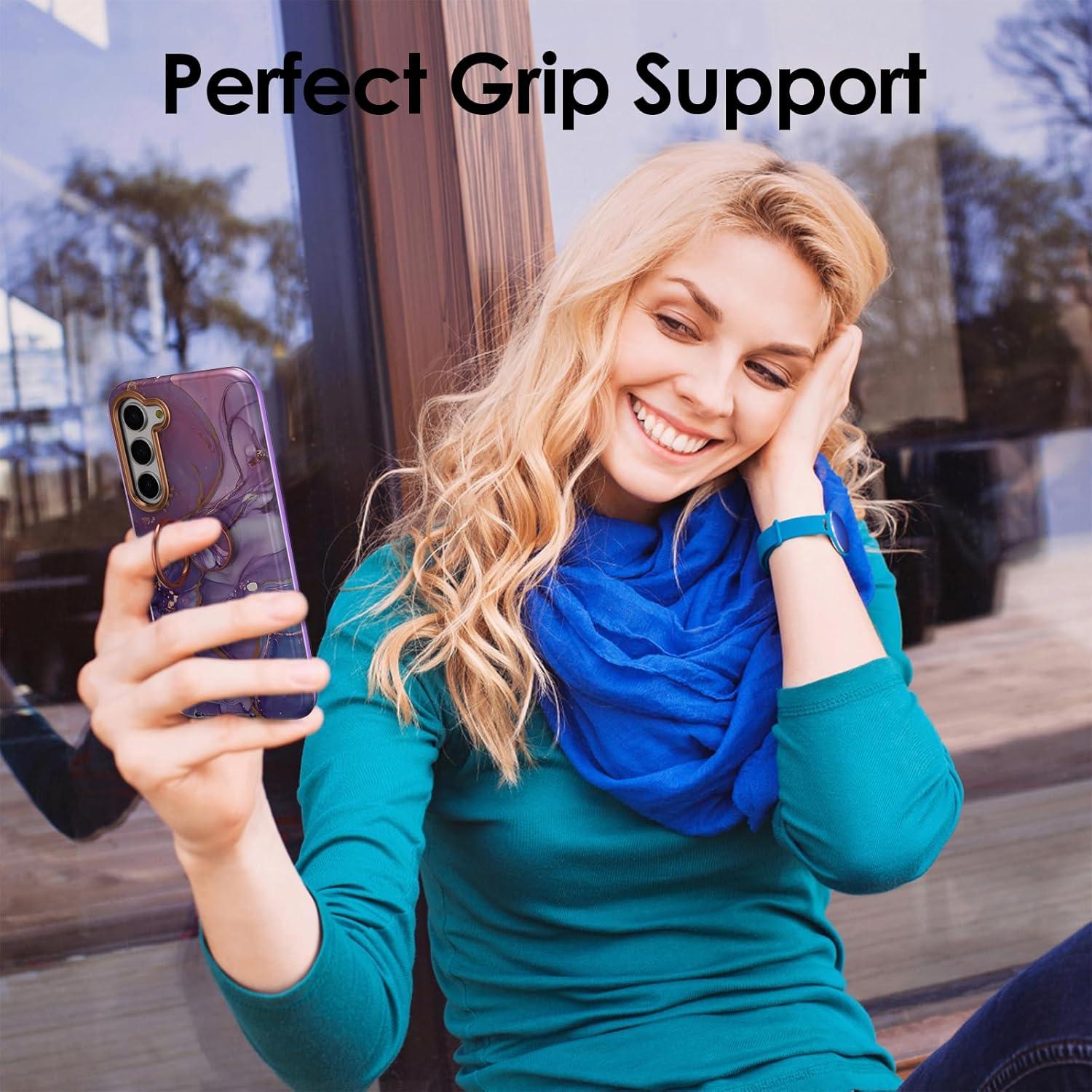 Soporte Anillo para Teléfono Móvil Chvelop 360° Color Ríopúrpura