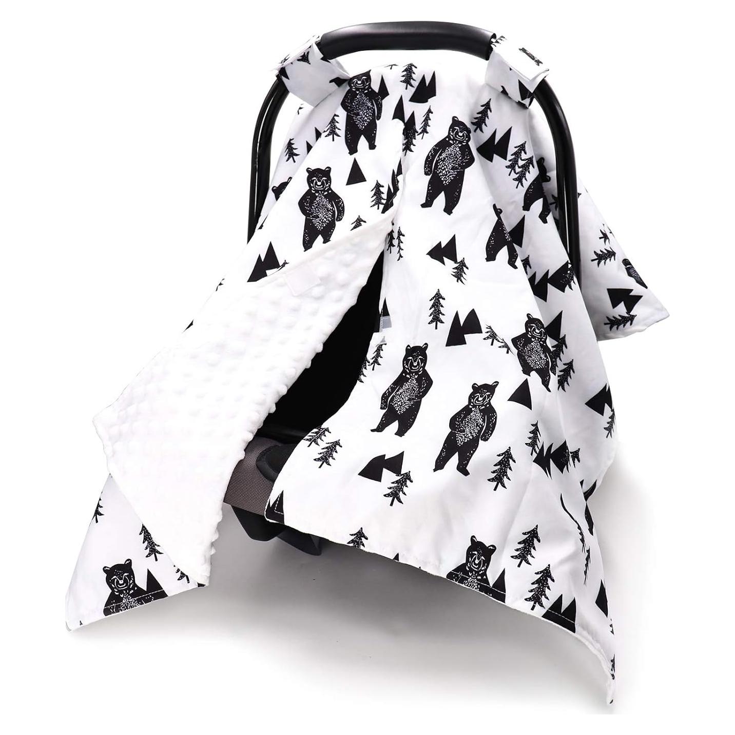 Funda para Asiento de Auto Bebé TANOFAR Oso con Peekaboo